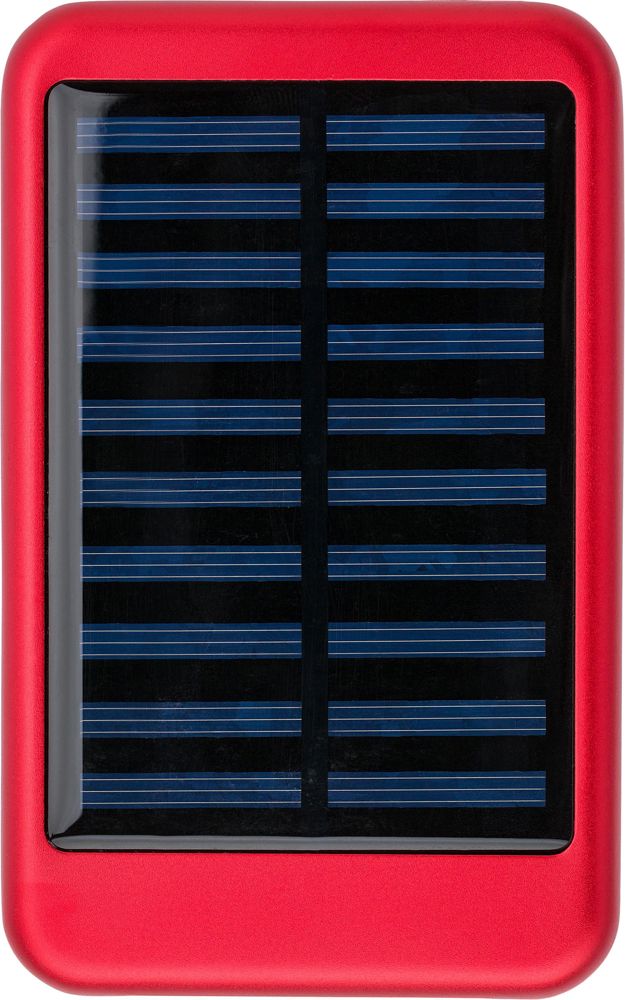Aluminium Solar-Powerbank Tycho - Rot
