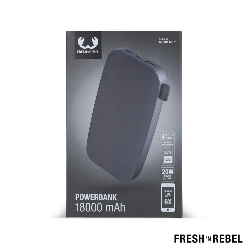 2PB18100 | Fresh 'n Rebel Powerbank 18000mAh USB-C Fast Charging 20W