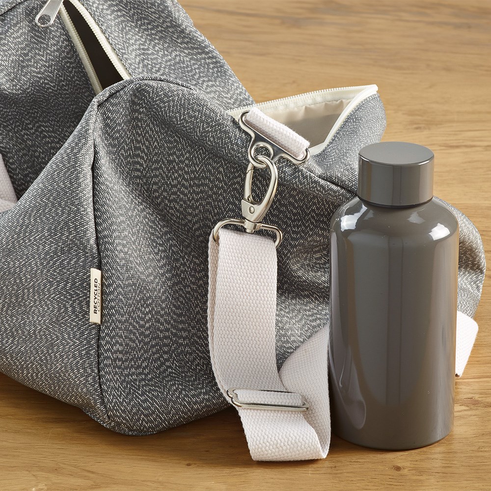 Sac sport Seoul 30L en coton et rPET - Champagne - Gris