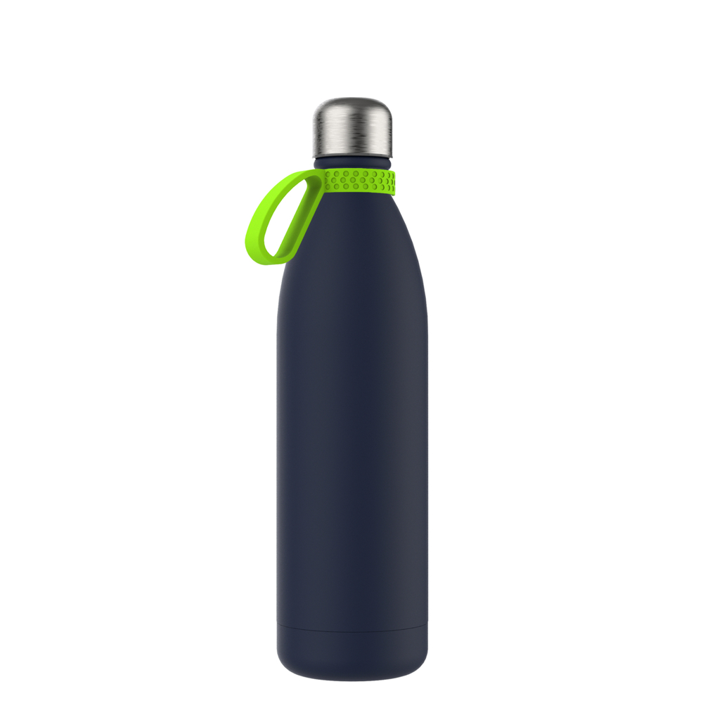 Thermotrinkflasche RETUMBLER-NIZZA XL - hellgrün, marineblau, silber