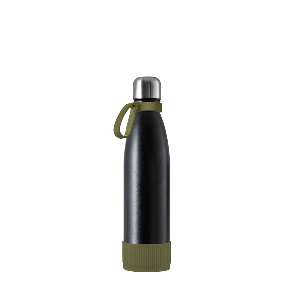 Thermotrinkflasche RETUMBLER-NIZZA - schwarz, silber, olivgrün