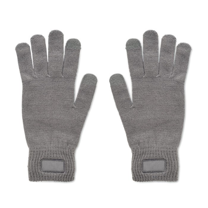 HANDNIT - Gants tricotés en RPET - Gris Pierre