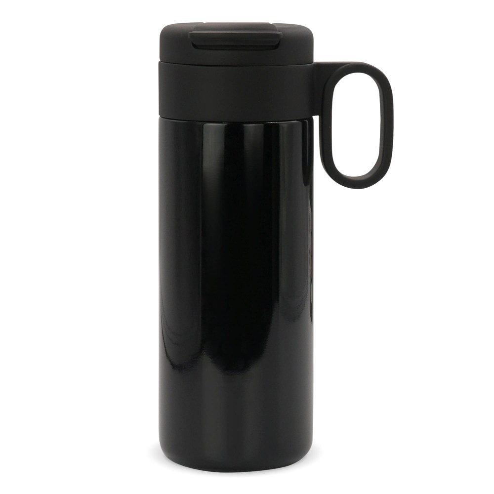 Isolierbecher Flow mit Griff 400ml - Schwarz