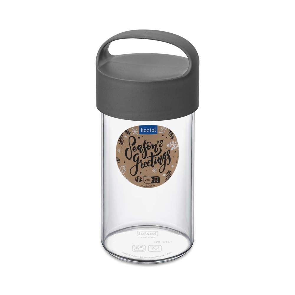 KOZIOL BUDDY DRINK 0,5 Trinkflasche 500ml + XMAS Sticker