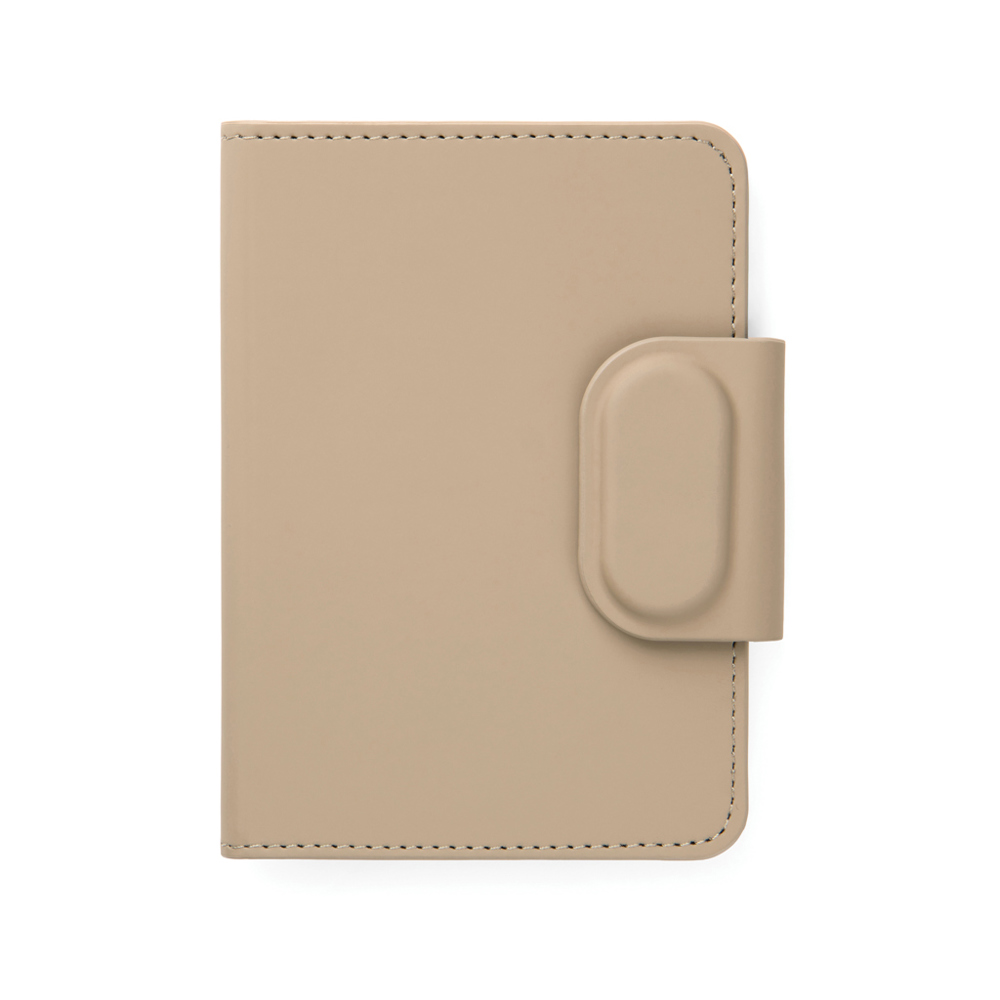 VINGA Baltimore RCS Passport Cover mit Dual-Finder - greige (± PMS 7530)