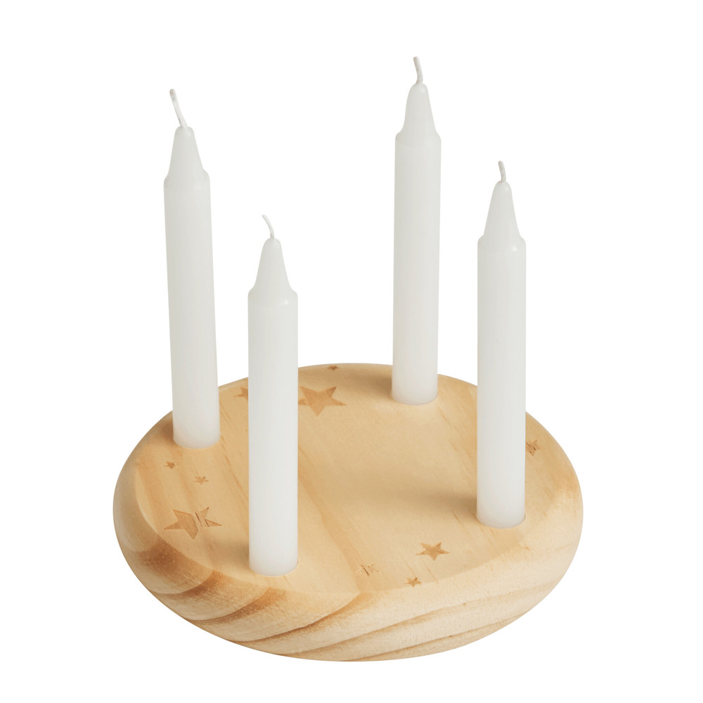 4-CHRISTMAS - Petite couronne de l’Avent en bois