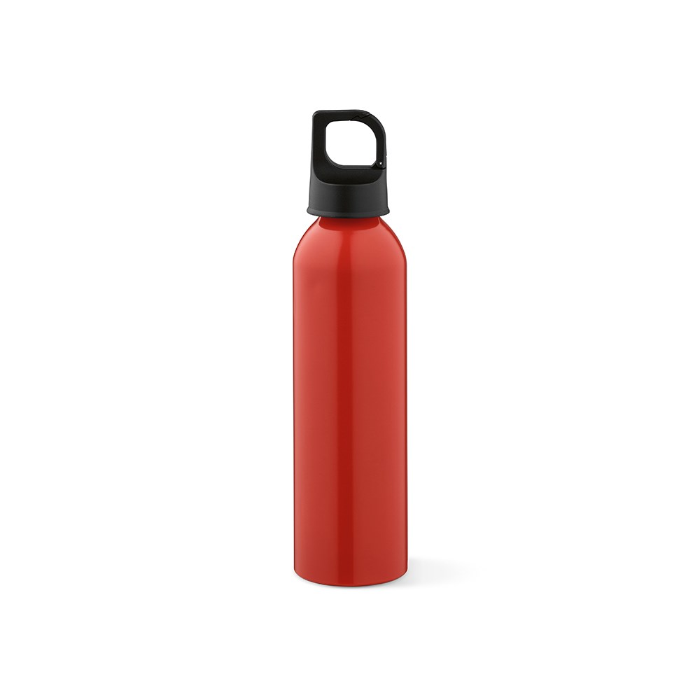 Mackenzie Trinkflasche rAluminium, 690 ml. Auslaufsicher. Mit Karabinerdeckel - Rot