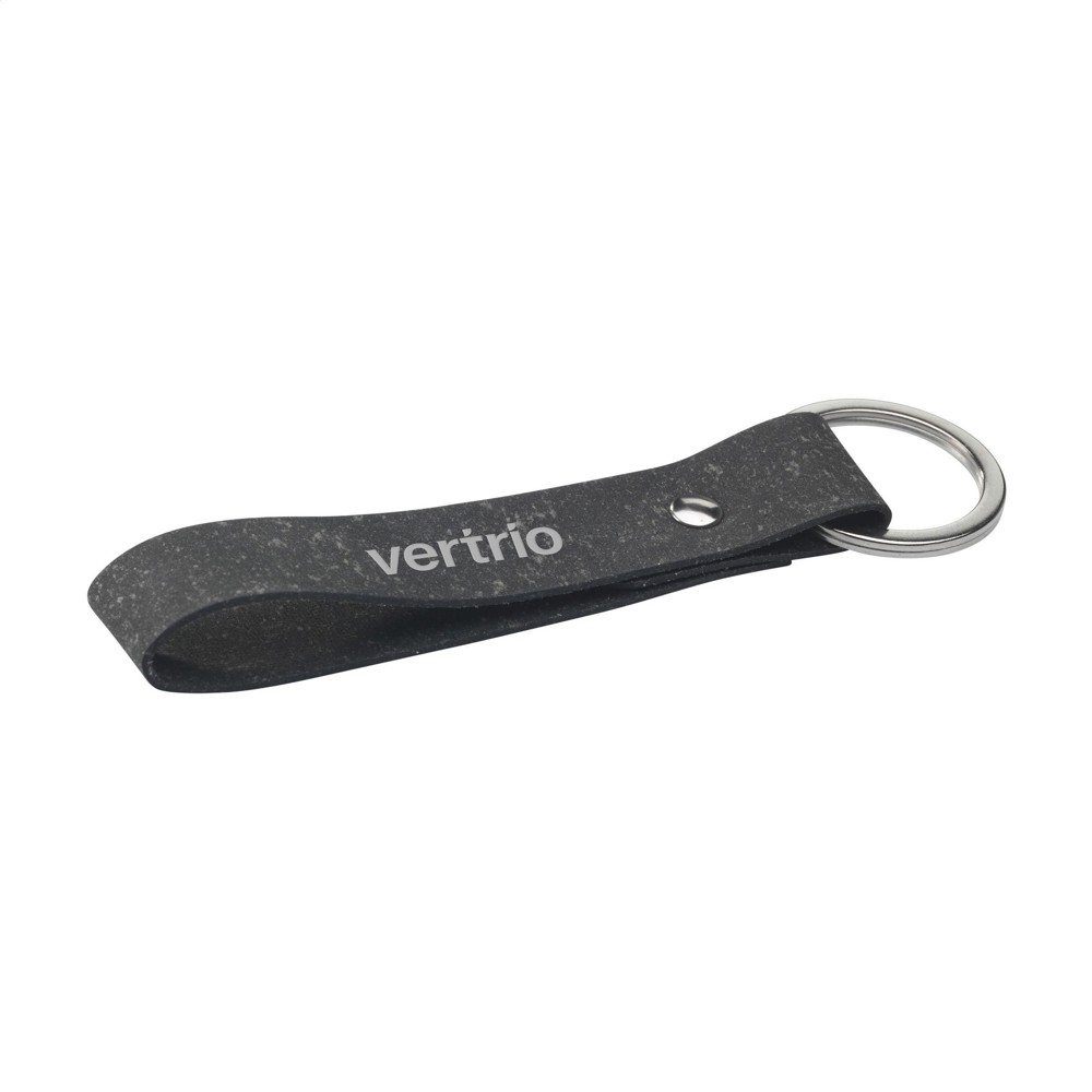 Recycled Leather Keyring Schlüsselanhänger - schwarz