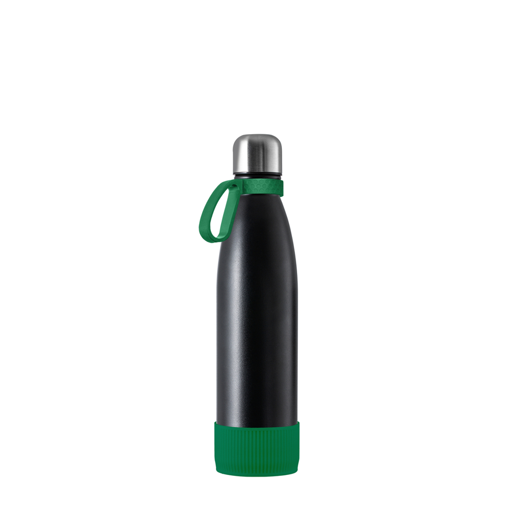 Thermotrinkflasche RETUMBLER-NIZZA - schwarz, silber, grün