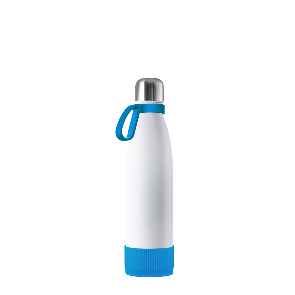 Thermotrinkflasche RETUMBLER-NIZZA - silber, weiß, cyan