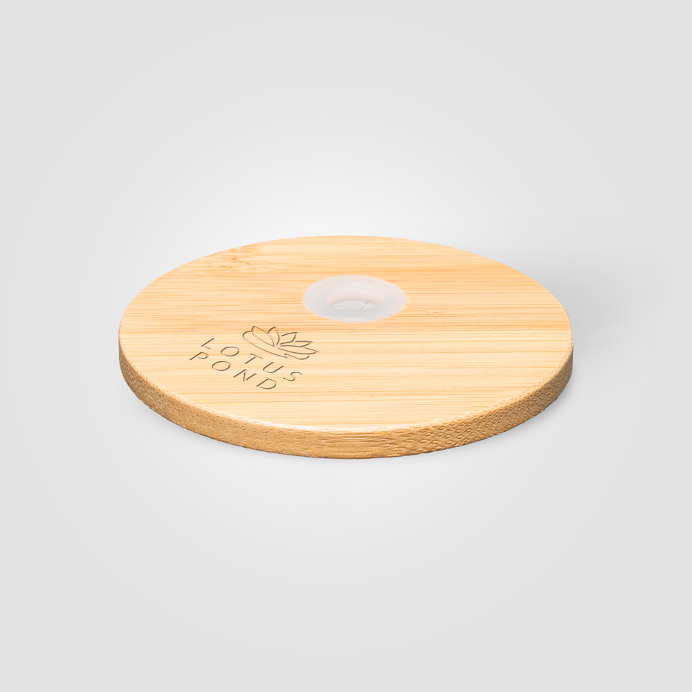 Cádiz Glasbecher mit Bambusdeckel - 500 ml