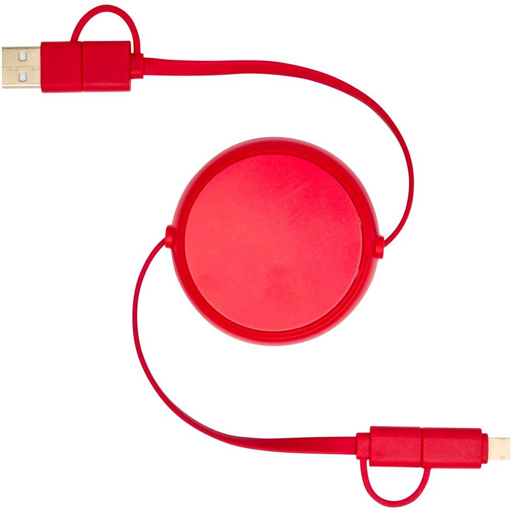 Alasia 100 cm 5-in-1 Kabel aus recyceltem Kunststoff und Aluminium, einziehbar, für Datenübertragung und mit 45W Schnellladung