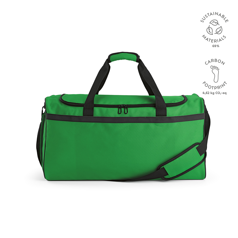 Sac sport São Paulo L 50L rPET, bandes réfléchissantes - Vert