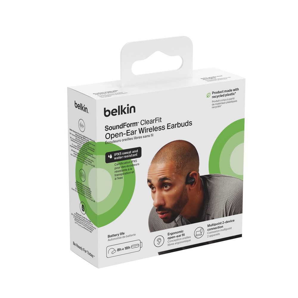 Belkin SoundForm ClearFit Open-ear Wireless Earbuds