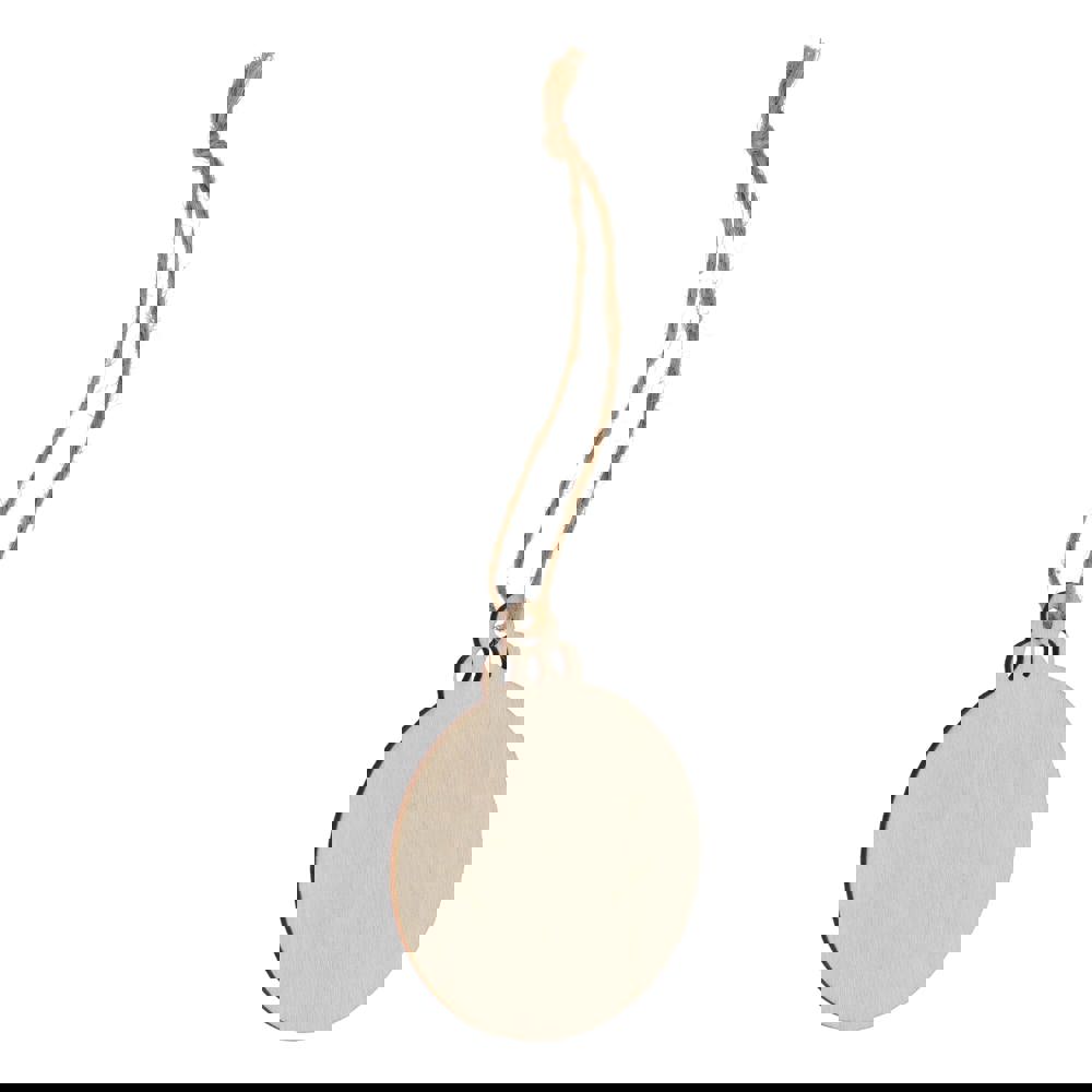 Weihnachtskugel in Form einer Holzkugel