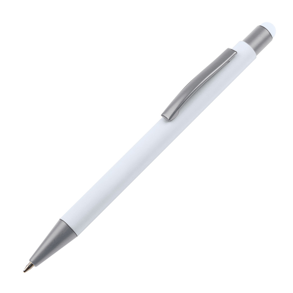 Metall Kugelschreiber mit Touch-Pen Rio - Weiß
