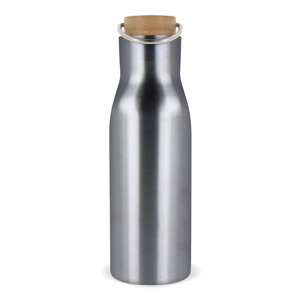 Isolier-Flasche mit Bambusdeckel, 500ml