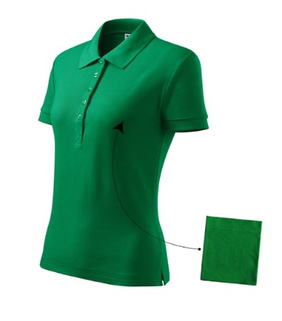 Polohemd Damen Cotton zitronengrün - grasgrün