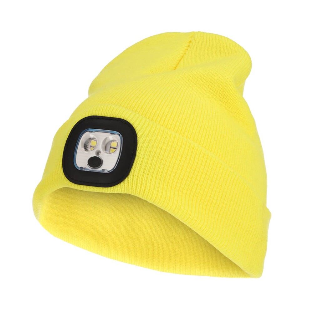 Nilton's Strickmütze mit LED - Gelb (PMS 101c) / Gelb
