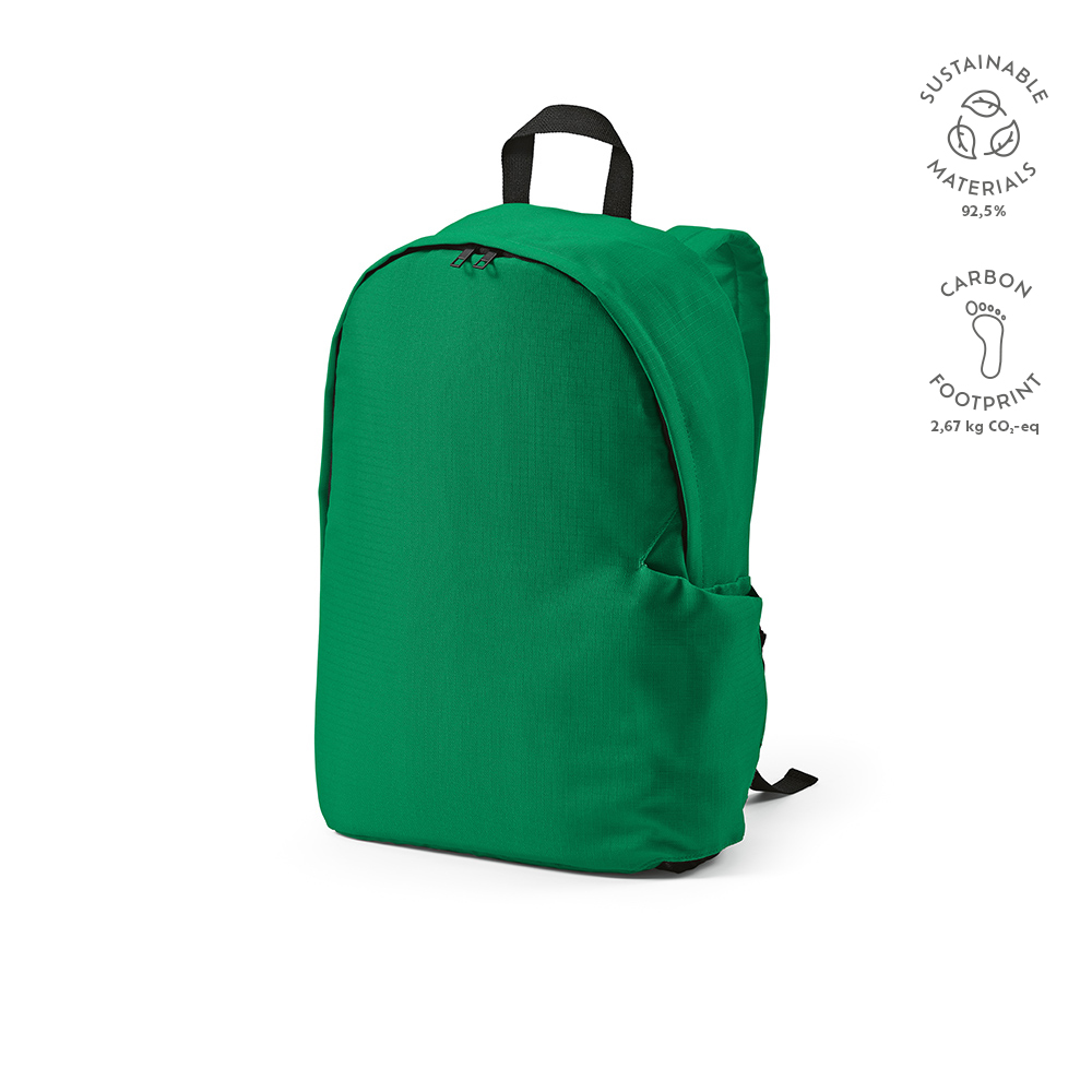 Sac à dos Tallinn 23L rPET ripstop. Poche ordinateur 17" - Bleu royal - Vert
