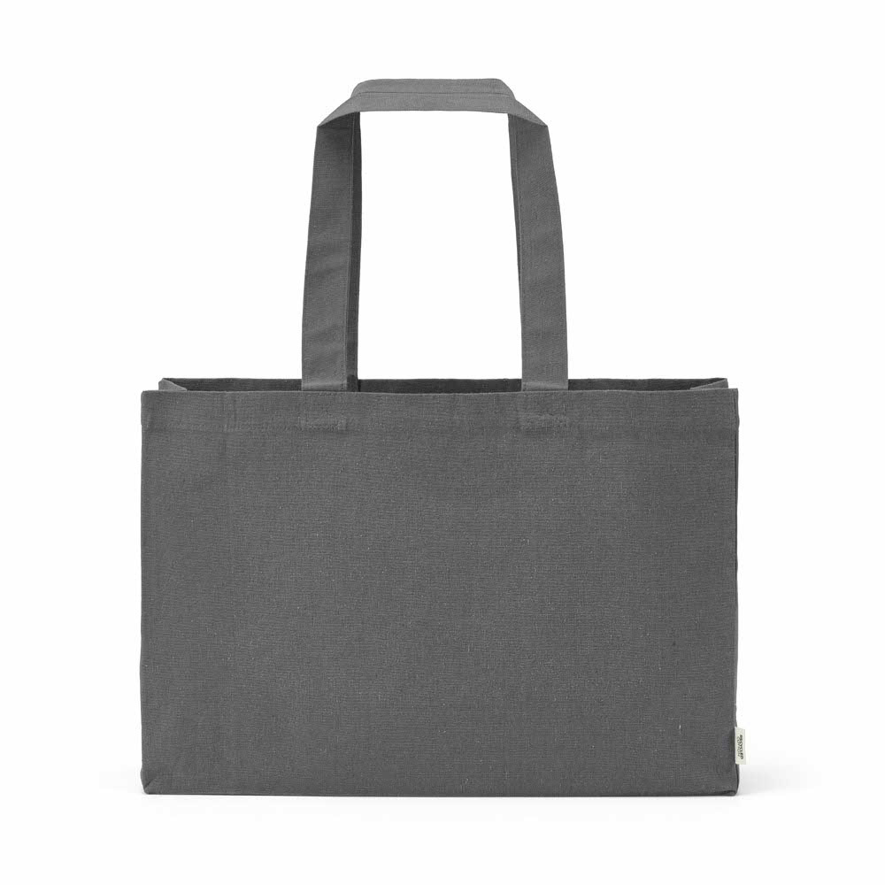 Makalu Einkaufstasche aus recy. Baumwolle, 280g/m², 65cm Henkel - Grau