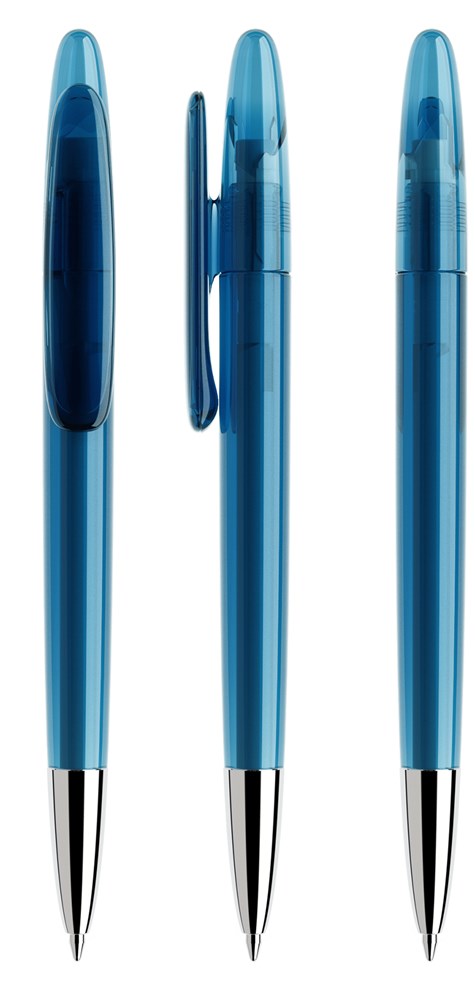 Prodir DS5 TTC Transparent mit verchromter MetallspitzeKlar transparent - Ocean transparent