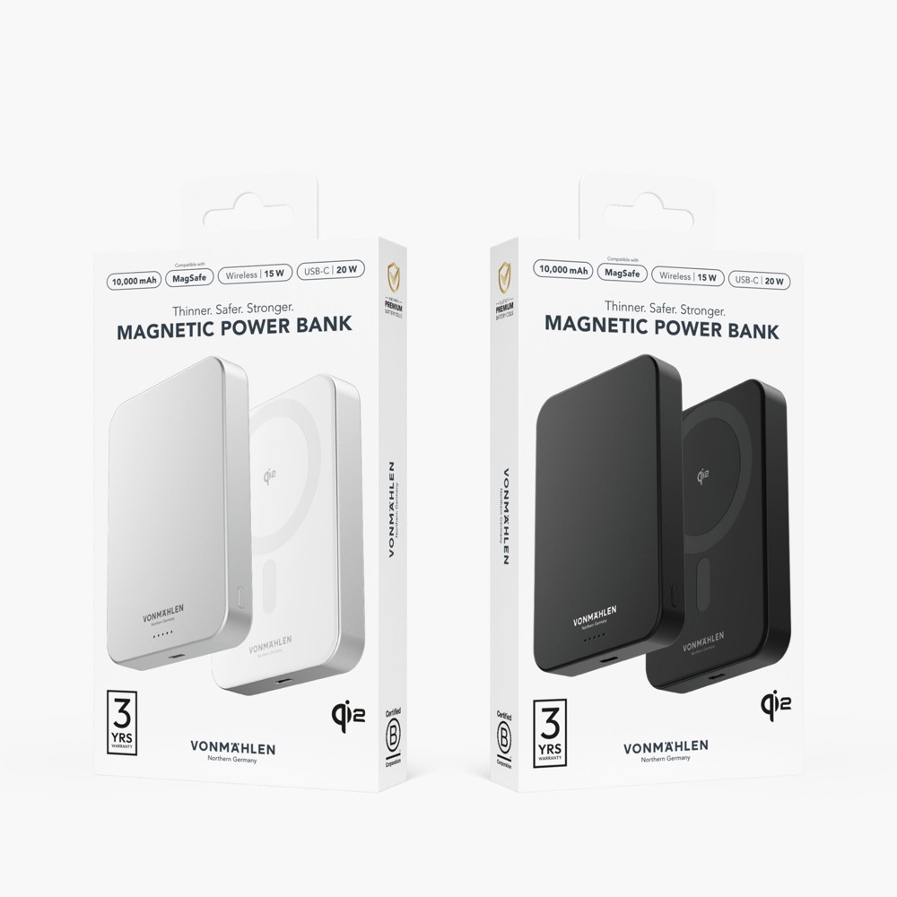 Evergreen Mag 10000 - Die magnetische Powerbank für längere Tage - Weiß