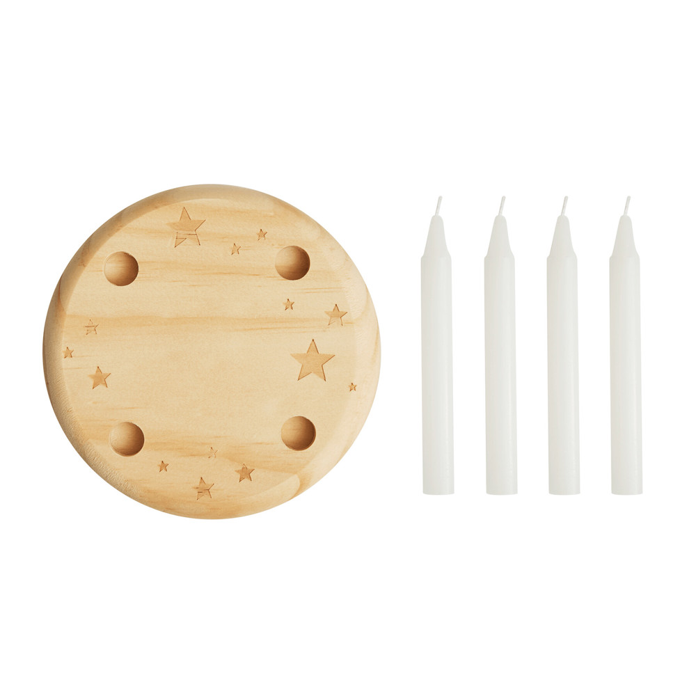 4-CHRISTMAS - Petite couronne de l’Avent en bois