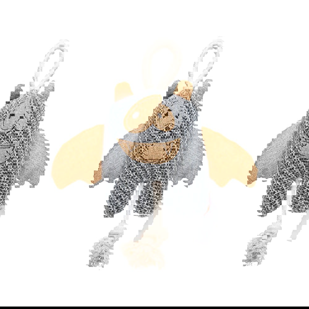 Hundespielzeug Fledermaus, grau, one size