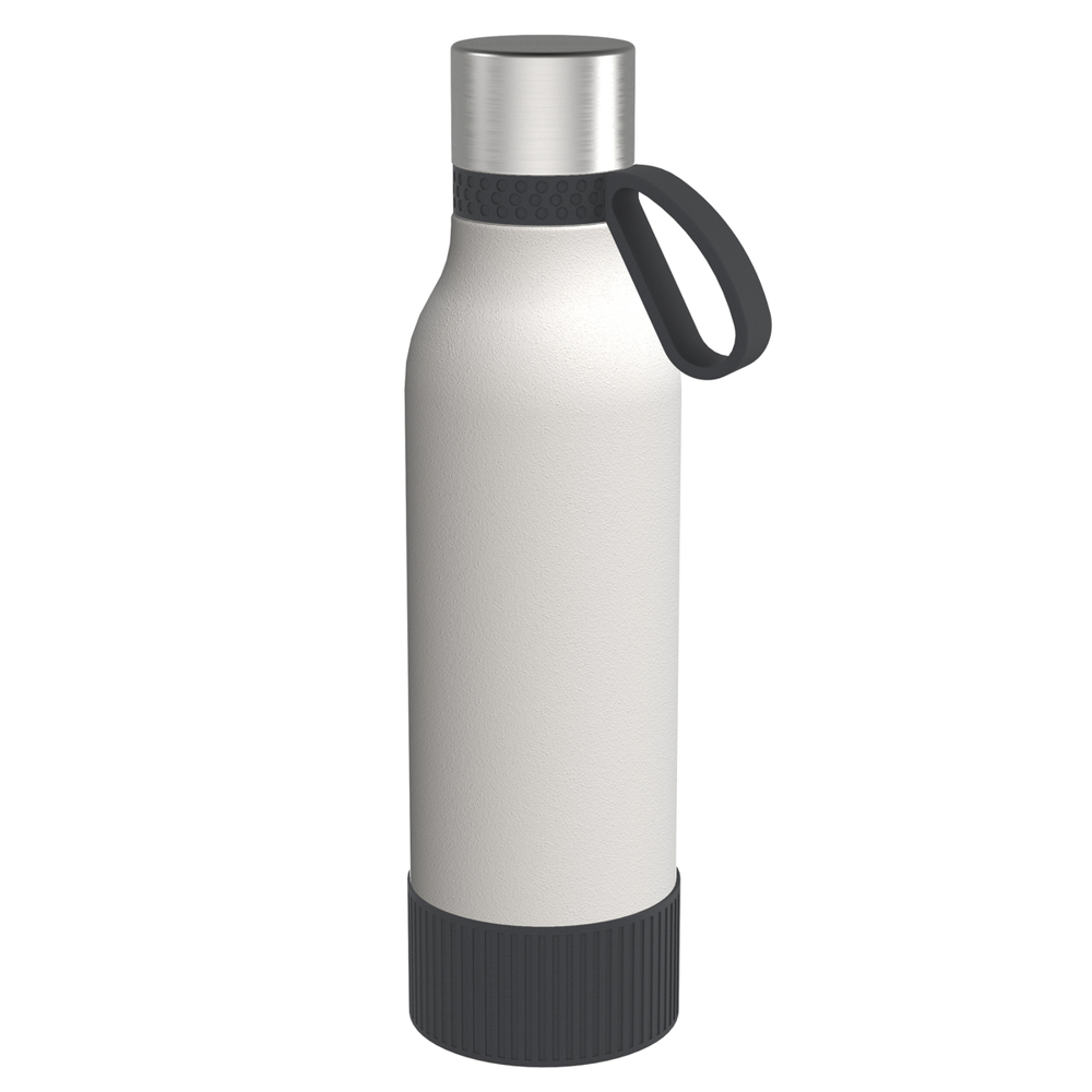 Trinkflasche RETUMBLER-myTOULON II 820 - dunkelgrau, silber, weiß