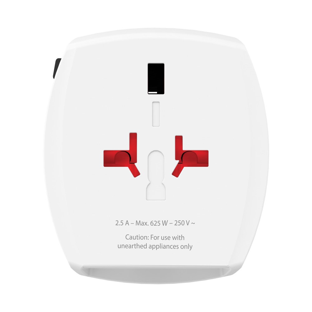 SKROSS Adaptateur de voyage universel MUV 2-Pôles avec USB