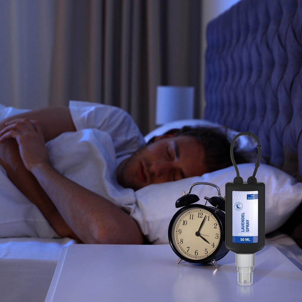 Lavendel-Spray, 50 ml Bumper (schwarz), Body Label (R-PET)