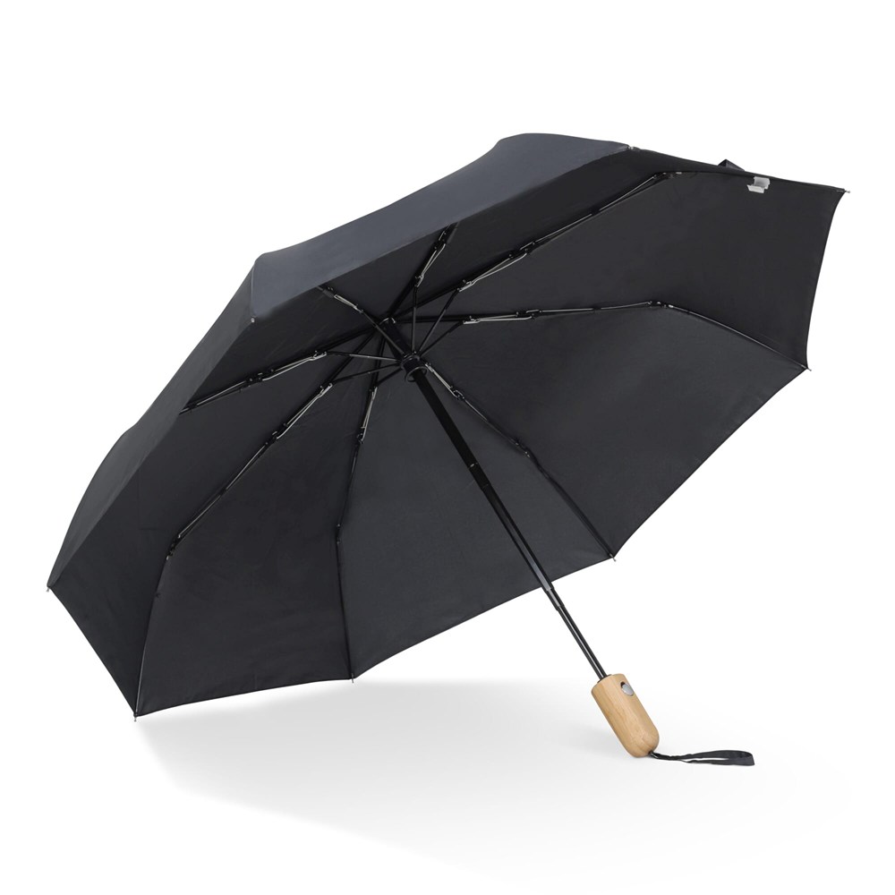 21” faltbarer Regenschirm aus R-PET -Material mit Automatiköffnung