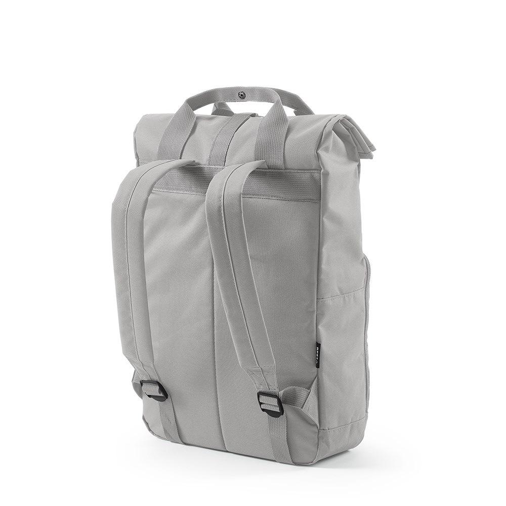 Warsaw 20L Rucksack aus rPET.Roll-Top- und Schnallenverschluss - Hellgrau