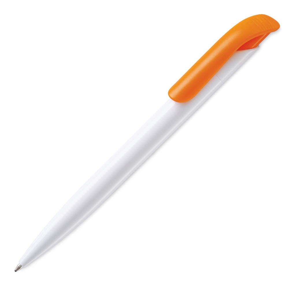 Kugelschreiber Modell Atlas Hardcolour - Weiss / Orange