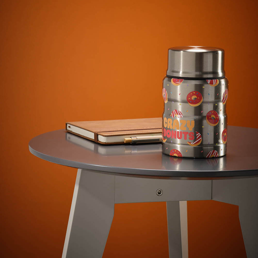 Dali 550 Thermobehälter recy.Edelstahl, 570 ml. Doppelwandig - Silber