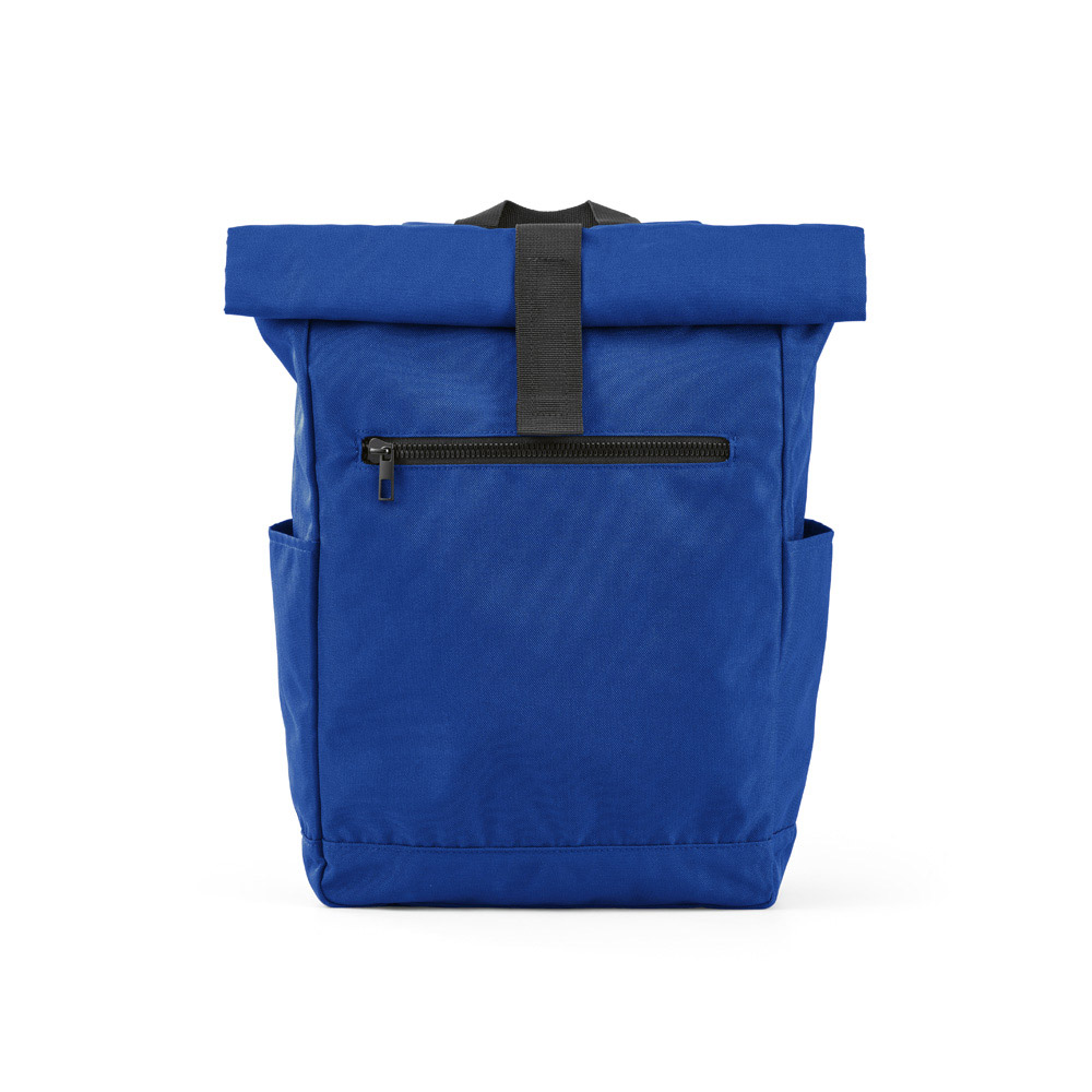 Rome Rucksack 12L aus rPET. Mit Rolltop-Design und Klettverschluss. - Blau