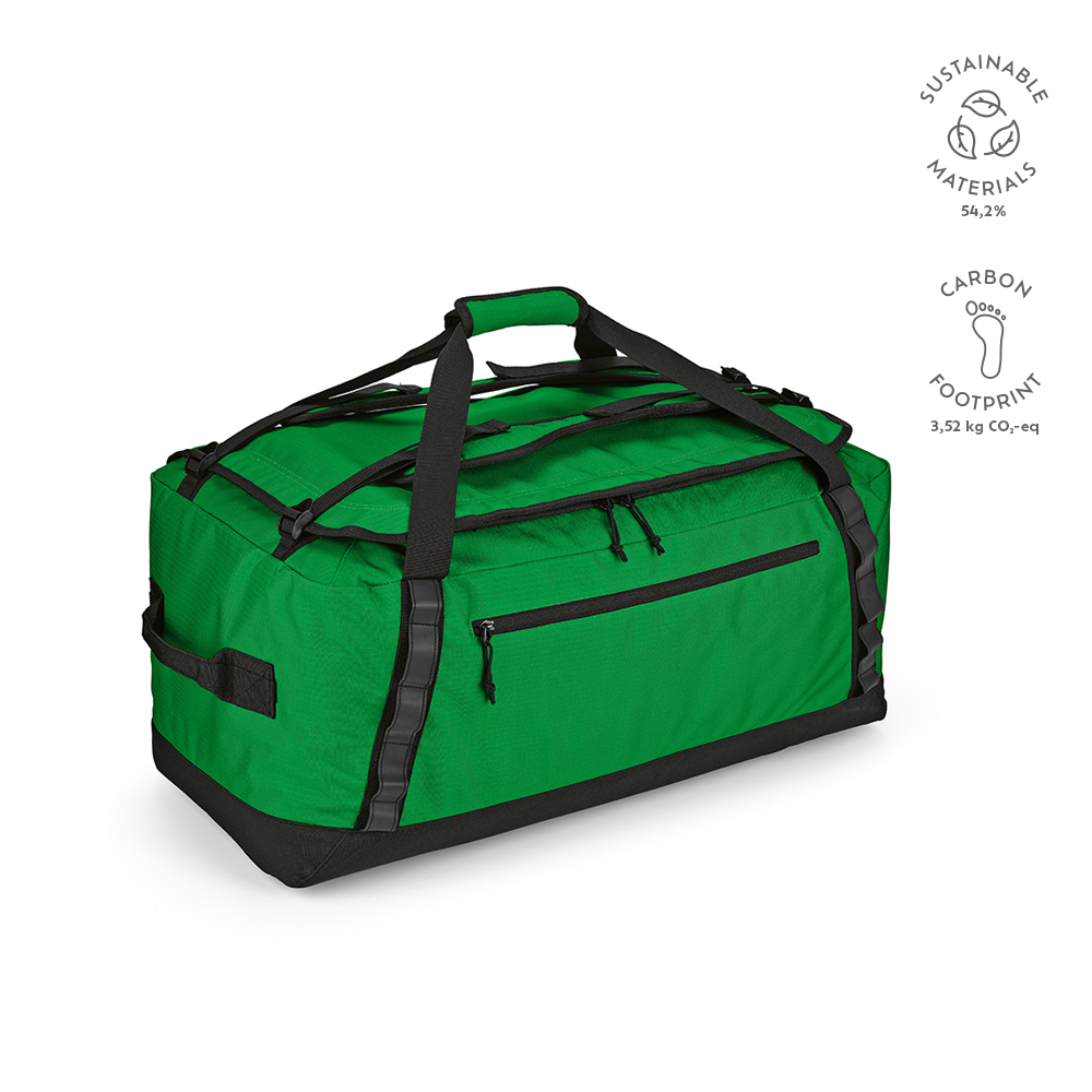 Sac sport São Paulo XL 75L rPET, bandes réfléchissantes - Vert