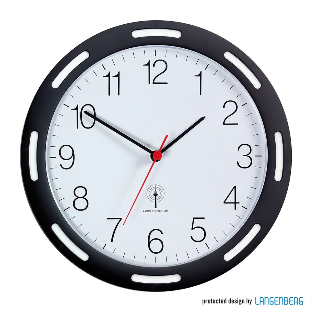 Funk-Wanduhr U-2248 - noir/blanc