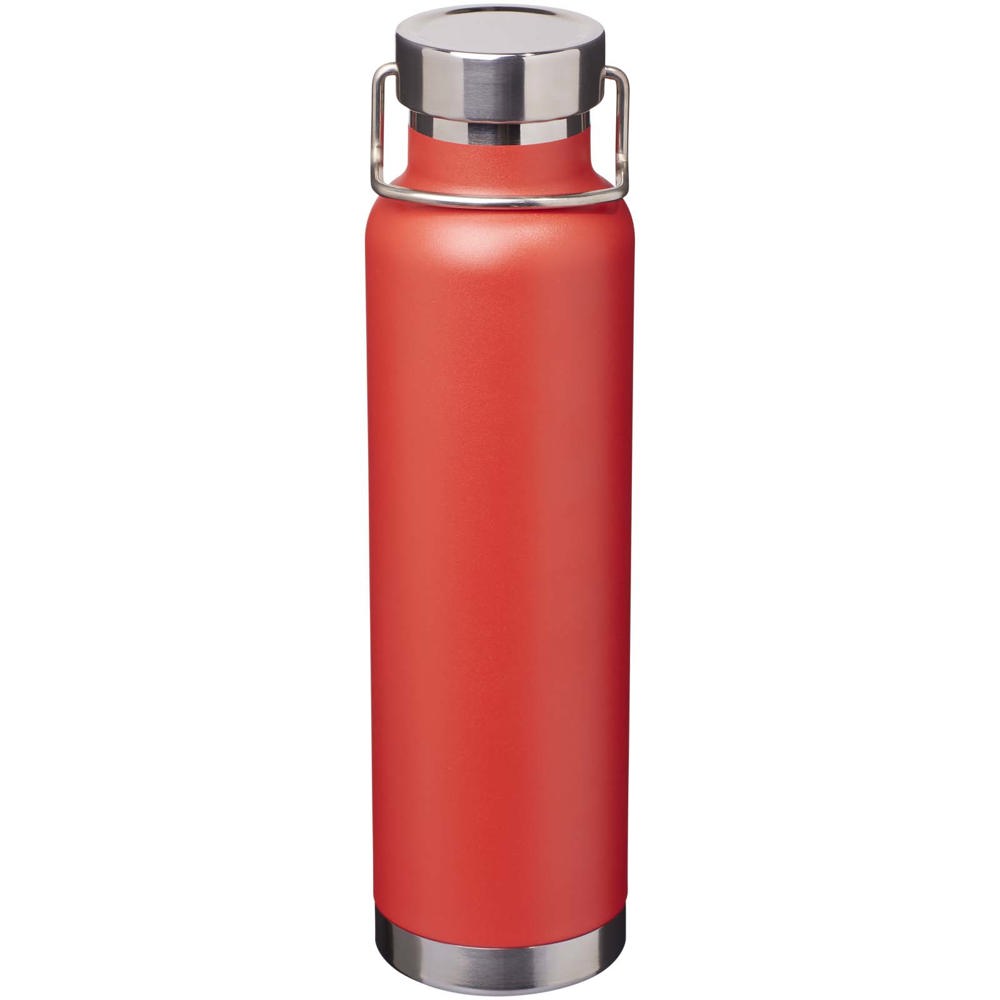 Thor 650 ml RCS-zertifizierte Kupfer-Vakuum Isolierflasche aus recyceltem Edelstahl  - Rot