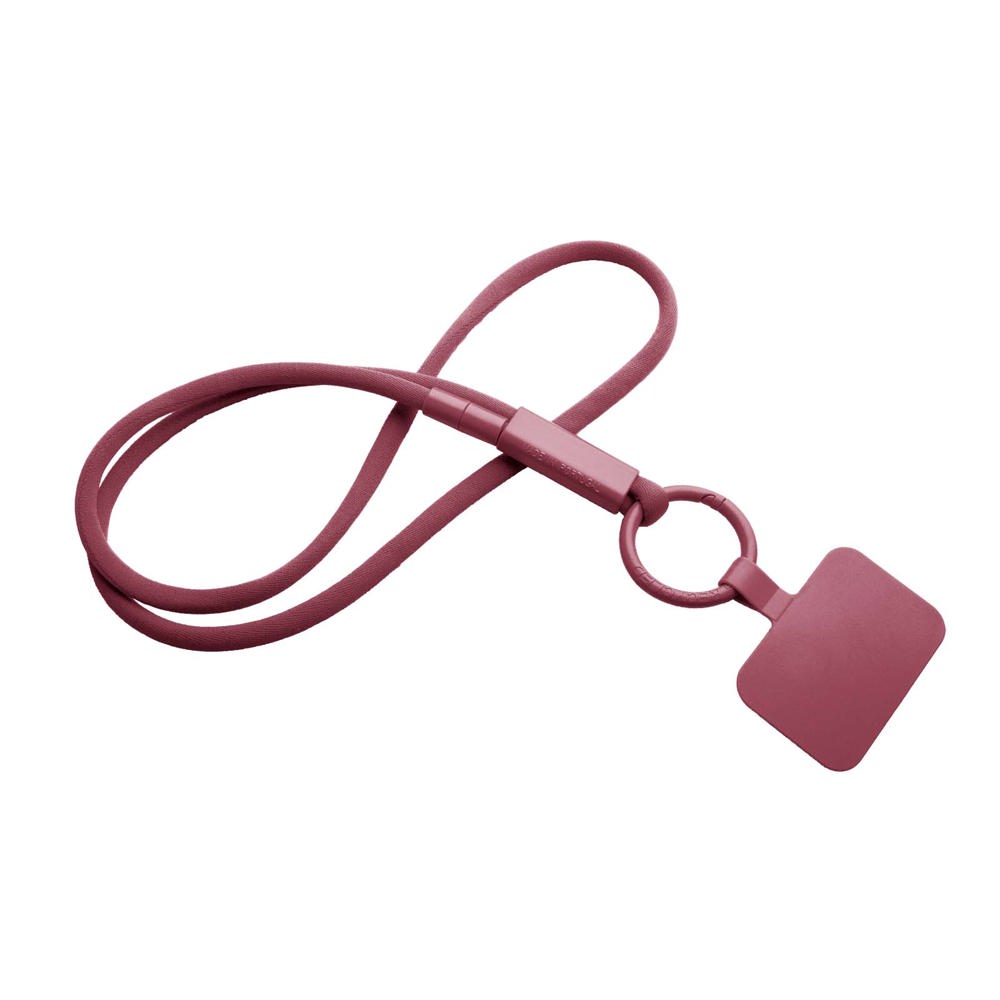 Tubyard Lanyard mit Telefonhalterung und Band aus recyceltem Kunststoff - bordeaux