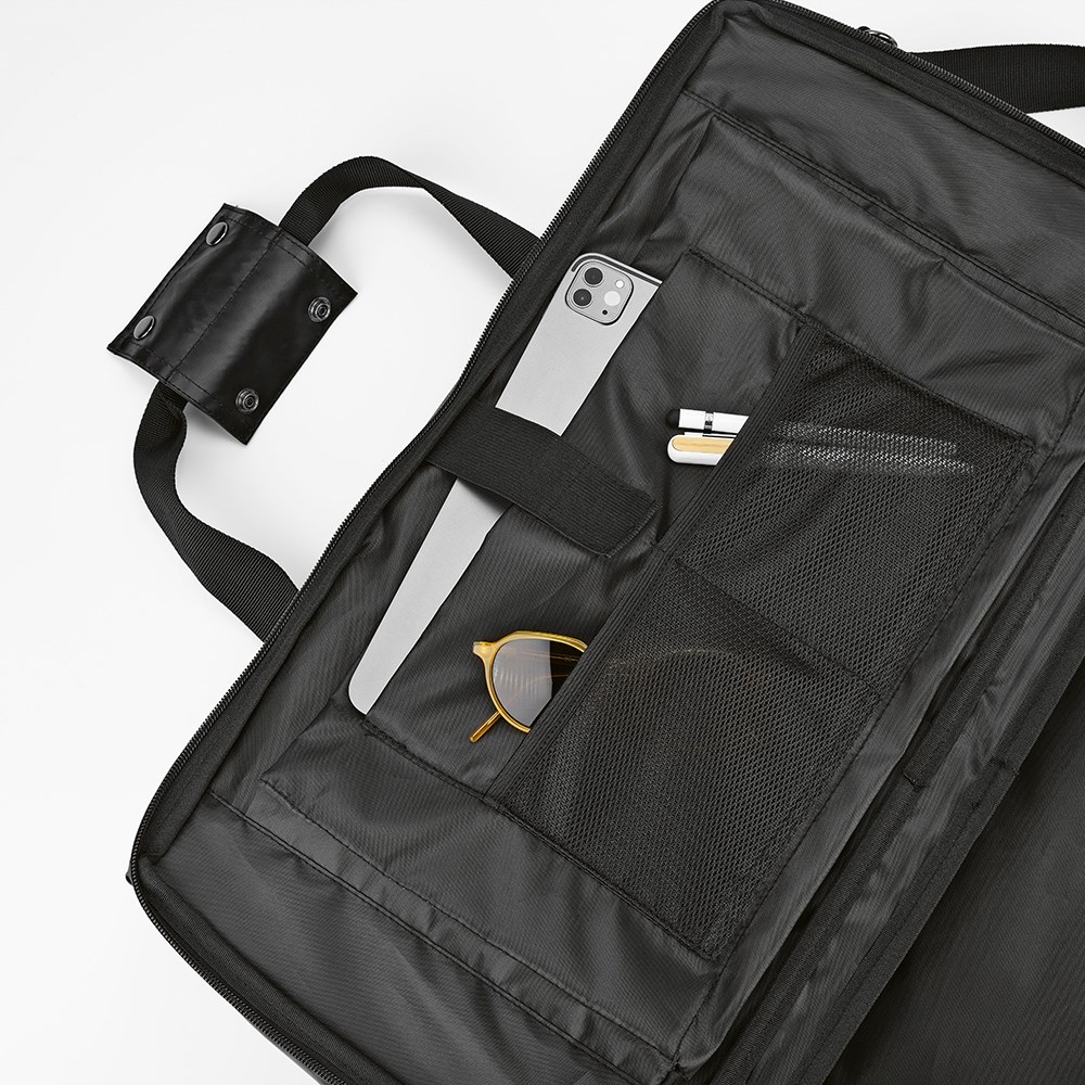 Sac sport Istanbul 33L en rPET, fermetures Zip étanches - Noir
