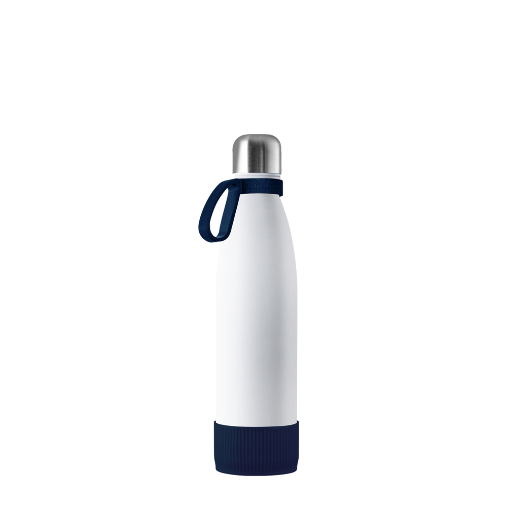 Thermotrinkflasche RETUMBLER-NIZZA - silber, weiß, dunkelblau