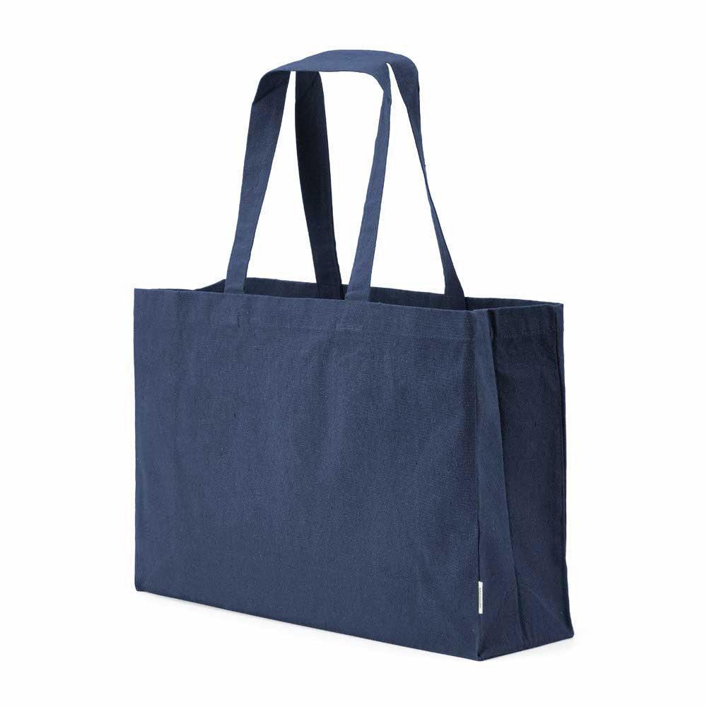 Makalu Einkaufstasche aus recy. Baumwolle, 280g/m², 65cm Henkel - Marineblau