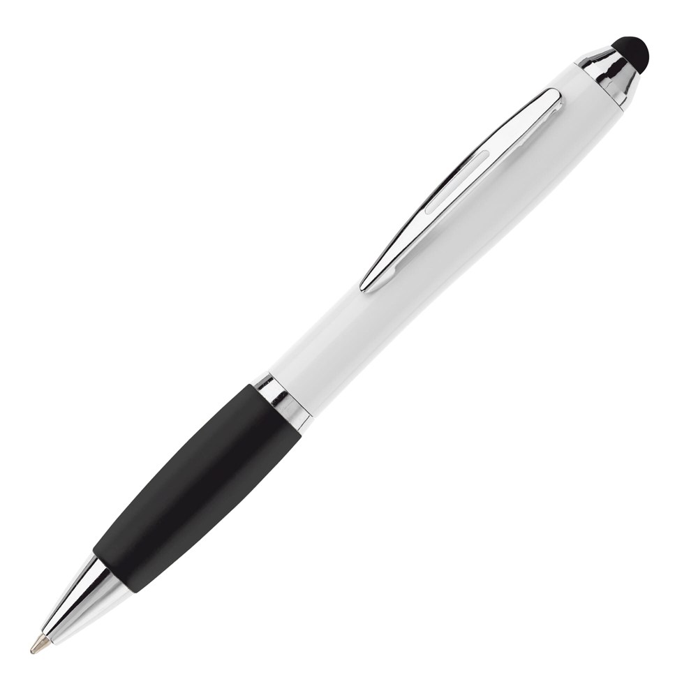 Stylo stylet Hawaï blanc - Blanc / Noir