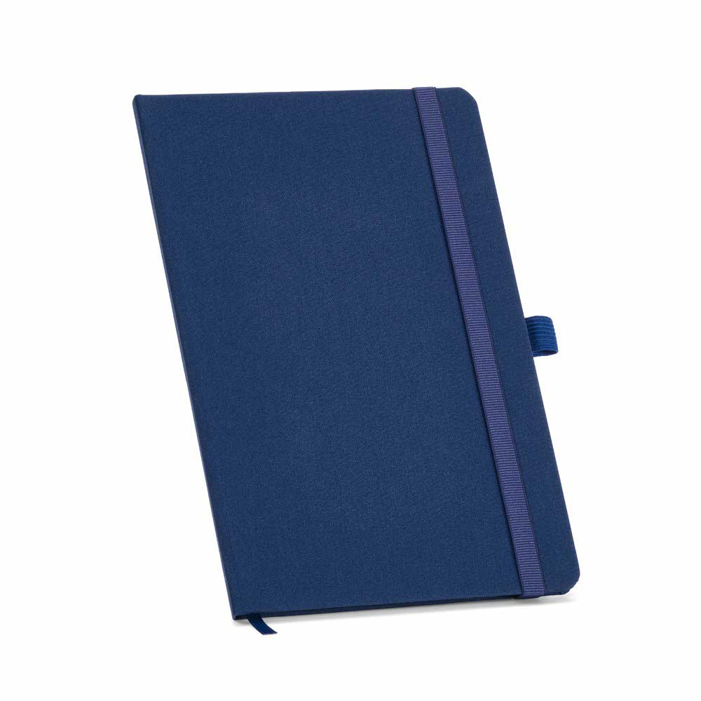 Dickens A5 Notizbuch, Hardcover aus recy. PET, 160 Seiten - Grau - marineblau