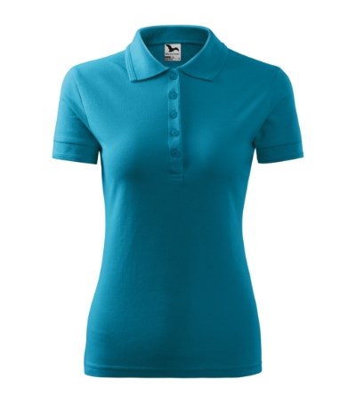 Polohemd Damen Pique Polo dunkeltürkis