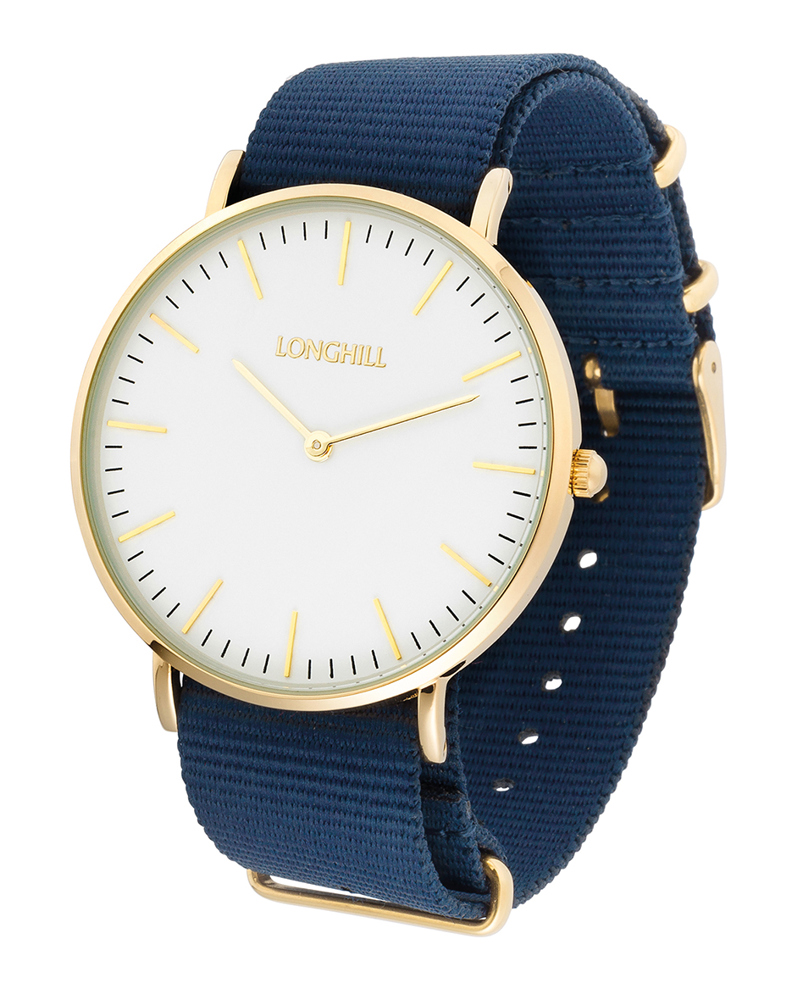 Metalluhr TEXSTYLE FLAT BIG - dunkelblau