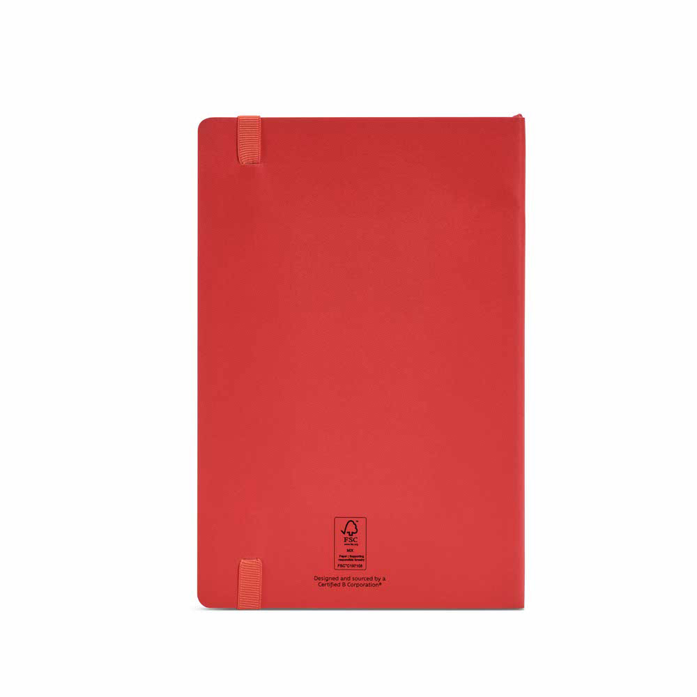 Flaubert A5 Notizbuch aus recy. PU, Softcover, 160 Seiten.FSC®-zertifiziert - Rot