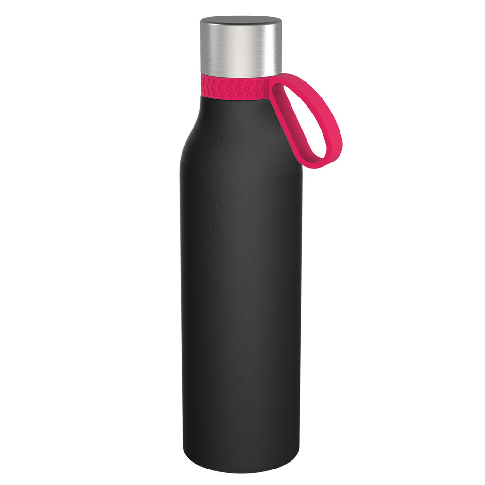 Trinkflasche RETUMBLER-myTOULON II 820 - magenta, schwarz